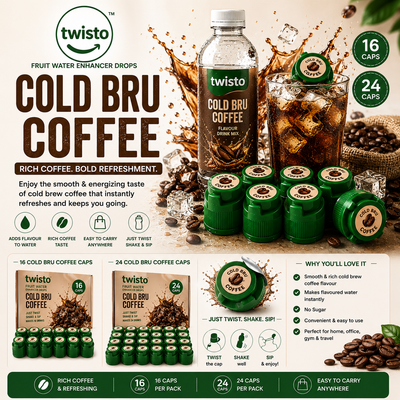 Cold Coffee Drink Mix | Water Enhancer Drops | Sugar-Free Iced Coffee Drink