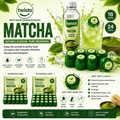 Matcha Green Tea Drink Mix | Water Enhancer Drops | Sugar-Free Matcha Drink