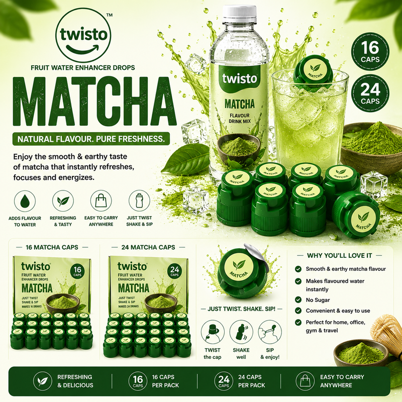 Matcha Green Tea Drink Mix | Water Enhancer Drops | Sugar-Free Matcha Drink